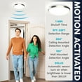 thumbnail image 2 of Luxrite Motion Sensor LED Flush Mount Ceiling Light, 13 Inch, 5CCT 2700K-5000K, 20W, 1500 Lumens, ETL, 2 of 7