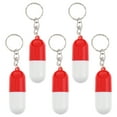 thumbnail image 1 of 5pcs Capsule Style Pill Cases with Key Chains Portable Pill Cases Pill Boxes, 1 of 7
