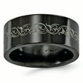 thumbnail image 1 of Edward Mirell Bracelet Plat en Titane à Motif Laser 10mm Taille 8.5, 1 of 4