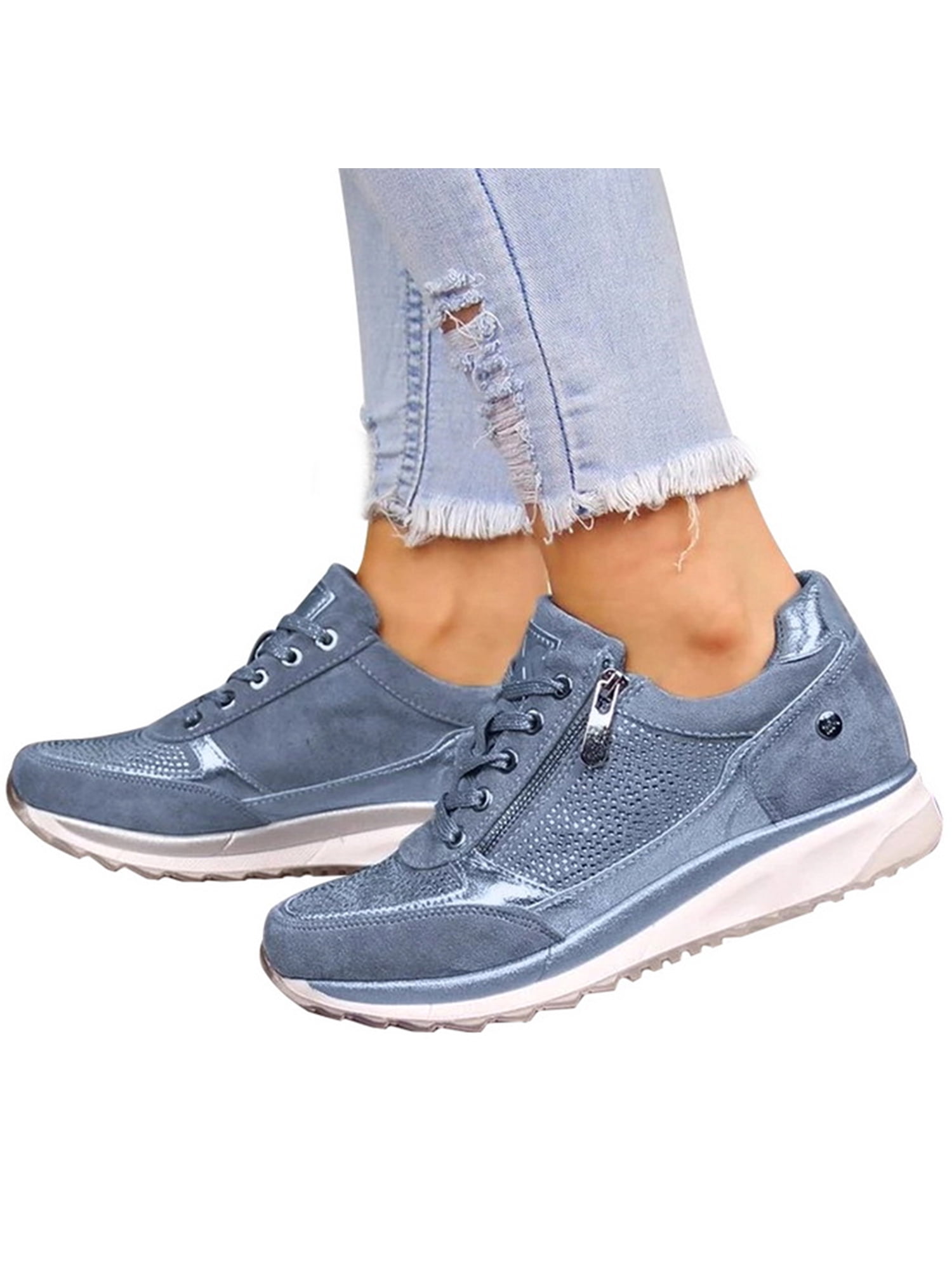 ladies lace up trainers
