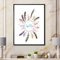 thumbnail image 2 of Designart 'Ancient Round Wreath With Birds Feathers' Bohemian & Eclectic Framed Canvas Wall Art Print, 2 of 5