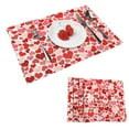 thumbnail image 1 of DouZhe Ensemble de 4 Sets de Table en Polyester, Motif Décoration Mignonne Résistant à la Chaleur pour Table à Manger, 12 Pouces x 18 Pouces, 1 of 6