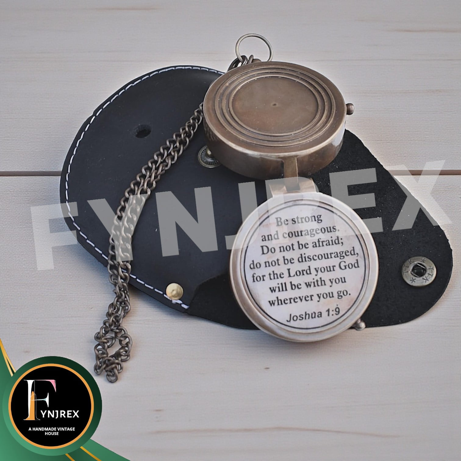 Engraved Brass Compass with Inspirational Quote – Religious Gift for Men & Boys, Perfect for First Communion, Baptism, Confirmation, or Missionary Keepsake