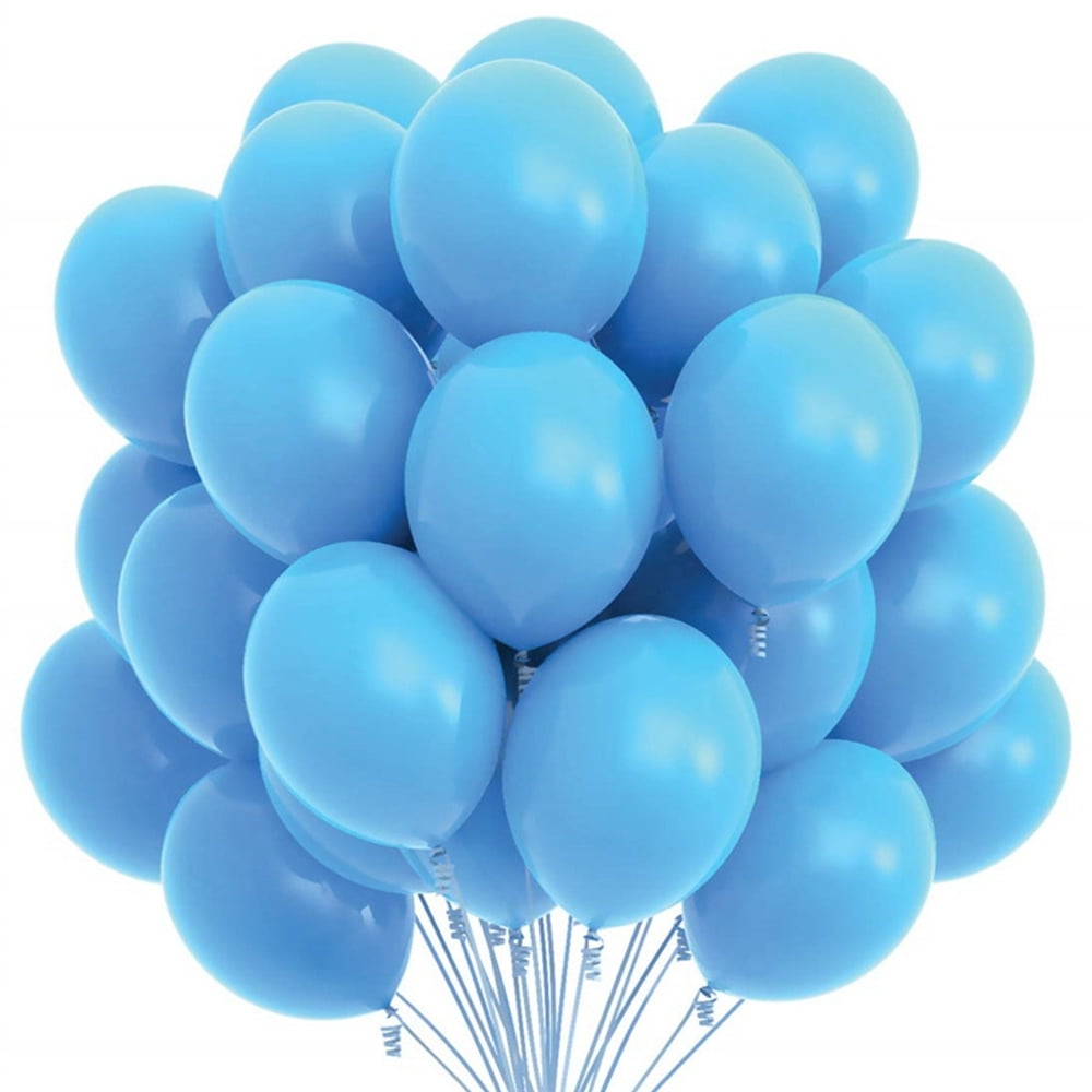 Blue Balloons, 20pcs 10 inch Light Blue Balloons, Pastel Blue Baby Blue