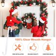 thumbnail image 5 of 2-Pack 12" Clear Non-Scratch Over-Door Wreath Hangers – Heavy-Duty Slim Hooks for Front Door Decor | Perfect for Easter/Halloween/Christmas Welcome Signs | Indoor & Outdoor Use (Weather-Resistant), 5 of 6