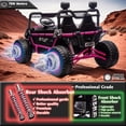 thumbnail image 4 of sopbost 24V Kids Electric Ride-On Toy Car, Ages 3–8, Max Speed 5 MPH, Battery-Powered Premium XXL 2-Seater 24V Ride On UTV with Remote Control, Pink, 4 of 6