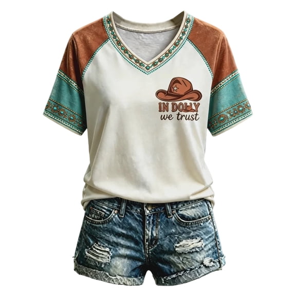 Dolly Memorial T-Shirt, Parton Country Music Tee Stylish Printed Tops Women Lightweight Everyday Tee With Unique Artwork And Soft Breathable