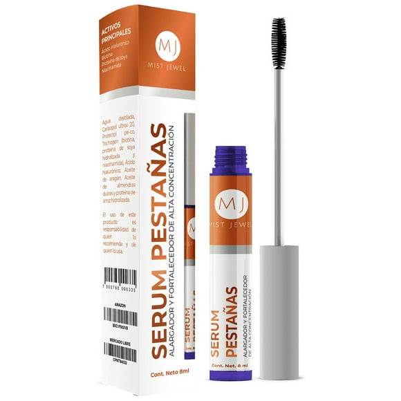 MIST JEWEL Serum para Pestañas, Alargador con Biotina y soya de 8 ML