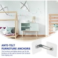 thumbnail image 4 of 2 Sets Fridge Anti-Falling Protection Earthquake Free Tilt Anchors Anti Drawers Falling Safety Child Devices Punch-Free Anti- Cabinet Tip Anti-tilt Anchors: Cabinets Straps, 4 of 5