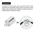 thumbnail image 4 of Uxcell 150Pcs Cord End Caps 10mm End Cap Barrel Beads Kumihimo 5.5mm Dia for Leather Cord Tassels Jewelry Making Silver, 4 of 5