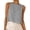 Black01, variant on Women's Casual Plaid Pattern Sleeveless Round Neck Loose Fit Crop Top Summer Fashion Tank Blouse