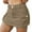 Khaki, variant on gvdentm Mini Skirt Women's Low Waist Cargo Skirt Button Mini Cargo Denim Skirt with Pocket WH2,L