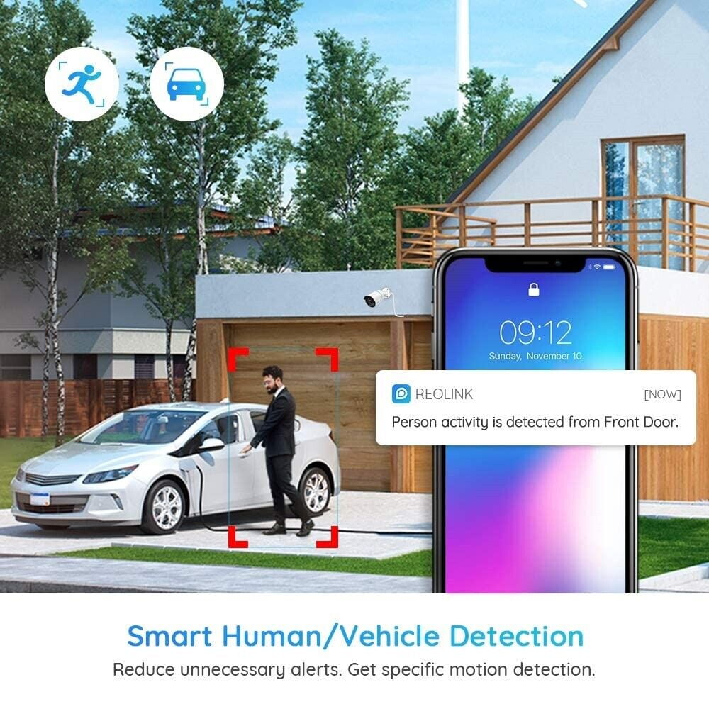Reolink 5MP PoE Bullet Camera with smart alert Smart Playback Remote Viewing PoE Security Camera, Up to 30m night vision