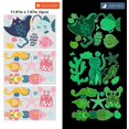 thumbnail image 4 of Etiqueta engomada del tema del océano que brilla en la oscuridad, pegatina linda del mar de dibujos animados para el techo de los niños, pegatinas del baño, océano fluorescente. ER, 4 of 5