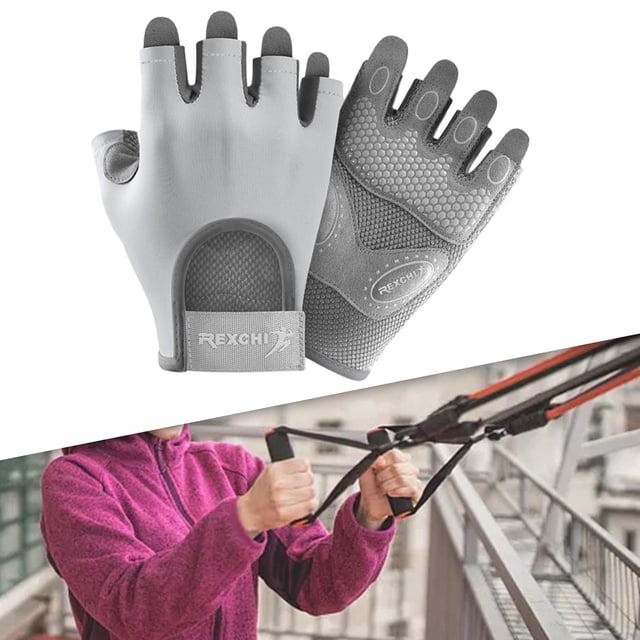 Guantes deportivos DYNWAVEMX para ciclismo Hombres y Mujeres Gris