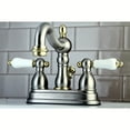 thumbnail image 3 of Kingston Brass KB1609PL Heritage 4 in. Centerset Bathroom Faucet, Brushed Nickel/Polished Brass, 3 of 4