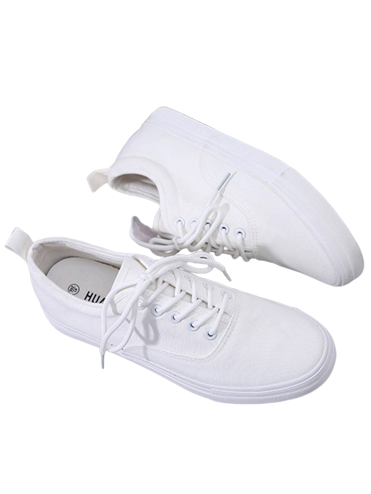Unisex Canvas Sneakers High Top Lace ups Casual Comfortable Walking Shoes Trainers for Women Men Flat Loafers 