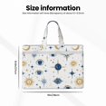 thumbnail image 3 of Handbag File Bag 15×10.6in Large Capacity Double Pocket Designed For Work Travel Travel Shopping Blue Gold Eyes Stars Sun Moon, 3 of 8