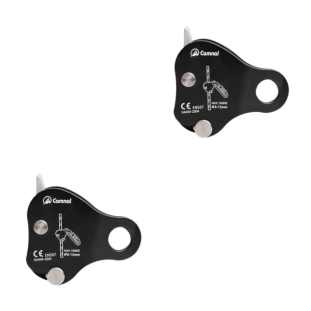 Naiovety Safety Rope Grab Rock Climbing Arborist Fall Arrester Pulley Device Negro 2piezas