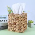 thumbnail image 6 of 1pc Raffia Napkin Holder Water Hyacinth Guest Towel Holder Tray Rectangle Rattan Wicker Woven Basket for Bathroom Kitchen Dining Room Tables Party Decoration 9.65x5.2x2.72inch, 6 of 9