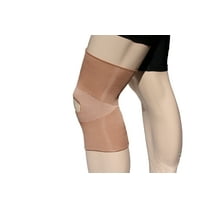 Alpha Medical Open Patella Elastic Support Knee Brace - Knee Stabilizer Support – Knee Pain Relief – Slip-on Knee Support (Small Beige)