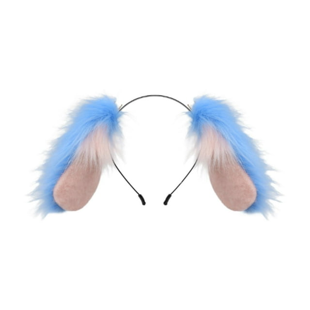 Diadema Con Orejas De Perro Yinane Orejas De Animal De Simulación Azul