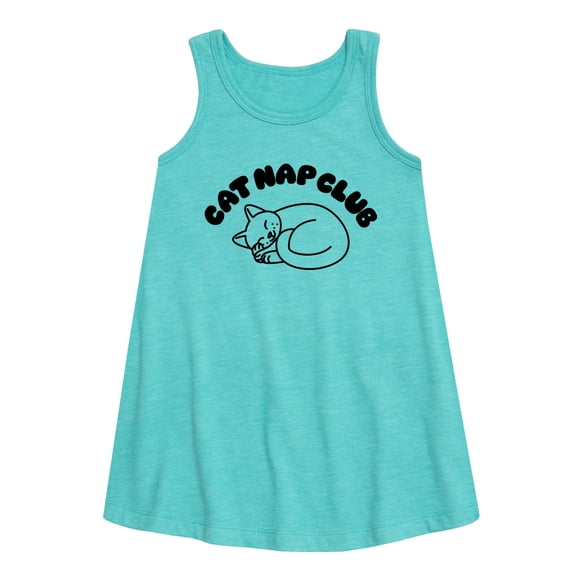 Instant Message - Cat Nap Club - Toddler and Youth Girls A-line Dress