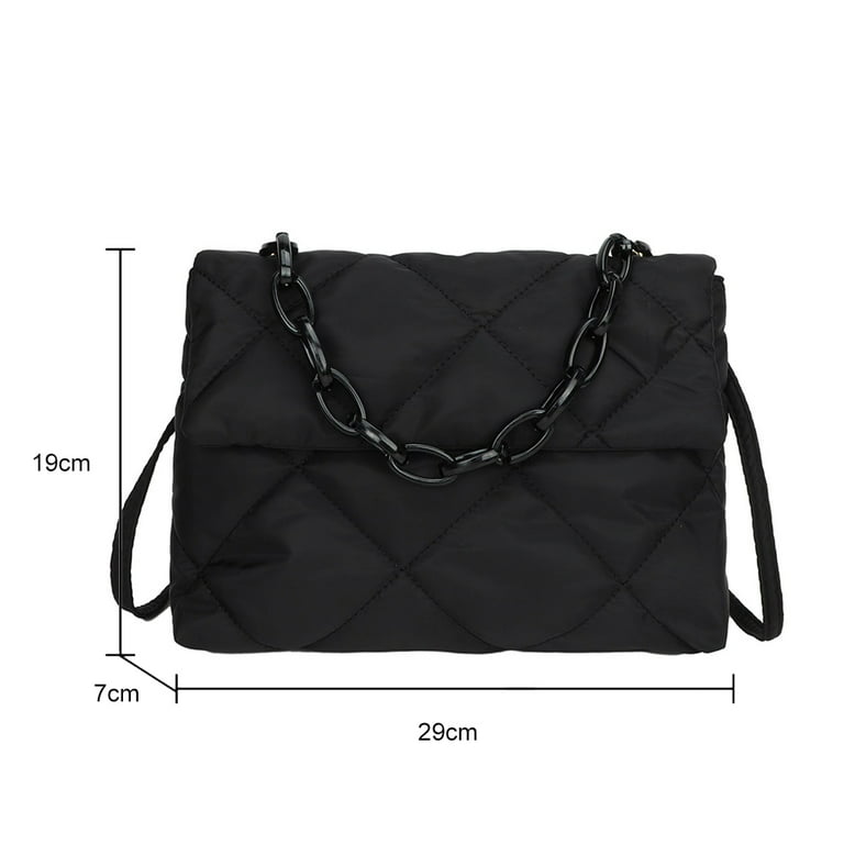 Yucurem Chain Messenger Bag Casual Flap Shoulder Bag Quilted