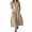 Khaki, variant on Maxi Dress For Women Sleeveless Collared Long Casual Dress with Pockets for Resort Travel Weekend Brunch Errands Relaxed Daytime Vacation Style Summer
