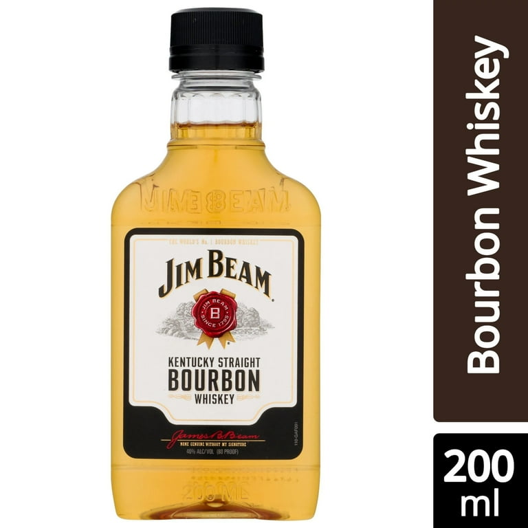 Jim Beam, Straight Bourbon, 200 ml PET Bottle, 40% ABV - Walmart.com