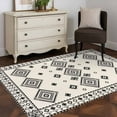 thumbnail image 3 of Boho Geometric Area Rugs 4'x6', Washable Small Throw Rugs for Office Bathroom, Simple Farmhouse Nation Abstract Motifs Indoor Outdoor Rug Non-Slip Low Pile Carpet Runner Reversible Floor Mats, 3 of 8