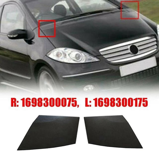 Cubierta de bisagra para capó de motor de coche, protector de esquina para capó de drenaje de agua para parabrisas izquierdo para Mercedes Clase A W169