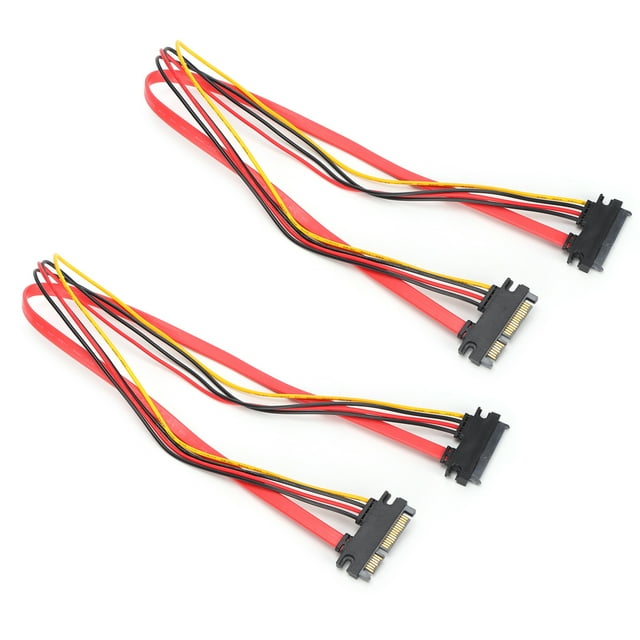 Cable De Extensión Cables De Alimentación Sata 10pcs Sata Cable 7+15Pin Macho A Hembra 22 Pin Data Power Extension Cable Para Transmisión De Datos De Disco Duro Externo Cergrey Sata Extension