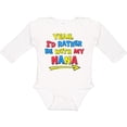 thumbnail image 3 of Inktastic Yeah I'd Rather be with My Nana in Red Yellow and Blue Boys or Girls Long Sleeve Baby Bodysuit, 3 of 5