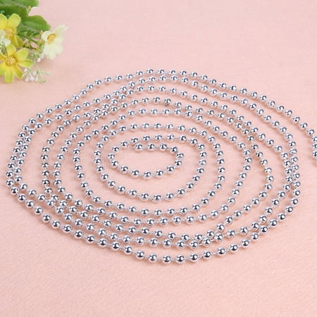 

2.7m Beads Christmas Tree Decor Silver Party Tinsel Xmas Window Decor