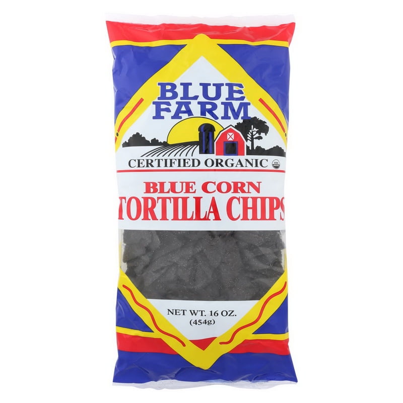 Blue Farm Organic Blue Corn Tortilla Chips Case Of 12 16 Oz