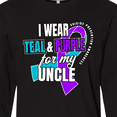 thumbnail image 4 of Inktastic Suicide Prevention I Wear Teal and Purple For My Uncle Long Sleeve T-Shirt, 4 of 5