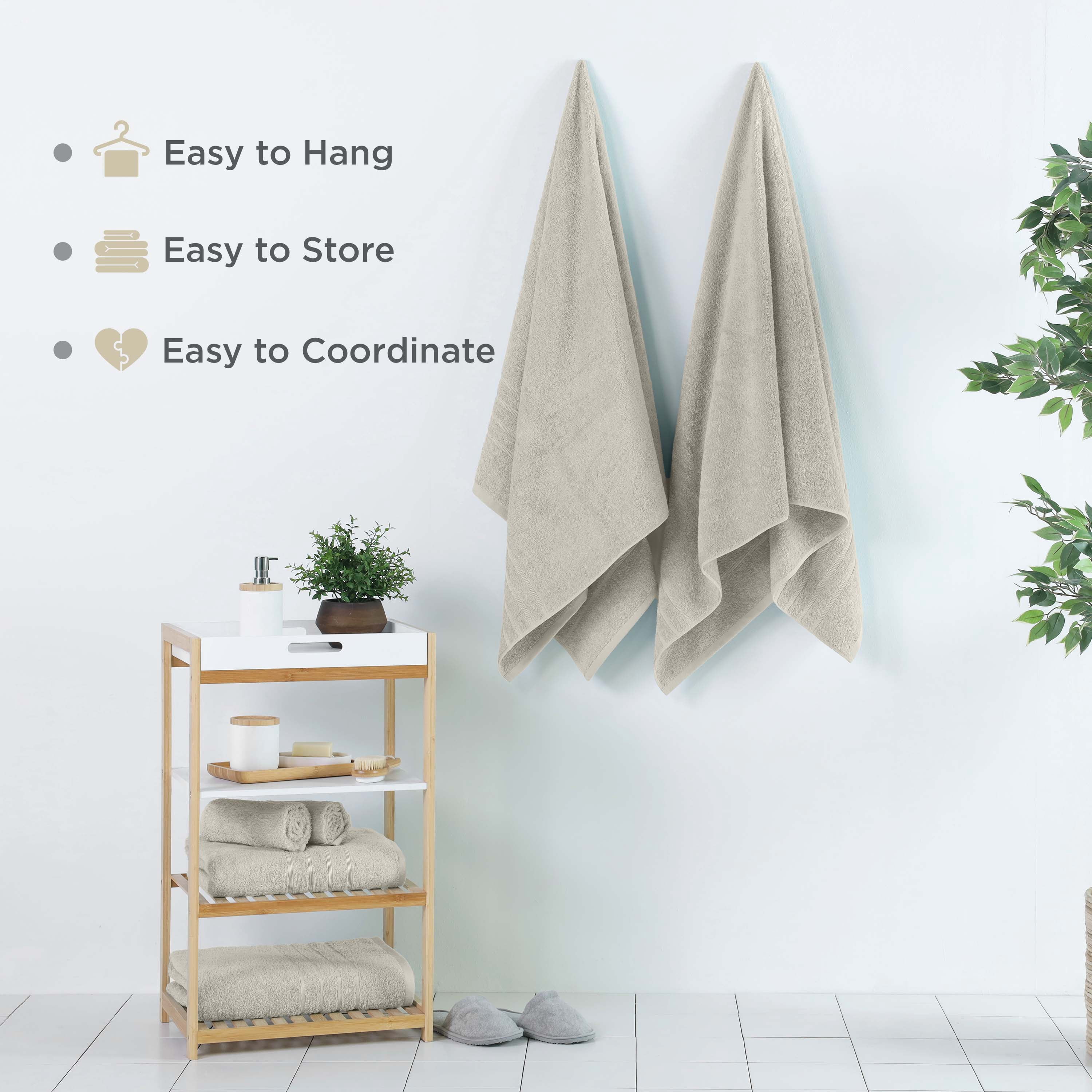 Martex 2-Pack Bath Sheet Set | 100% Cotton Extra Large 33" x 65" Towels | New Sand