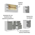 thumbnail image 4 of Cocina Integral Completa Modular Madesa Agata 459cm BG 01, 4 of 5