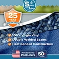 thumbnail image 6 of SmartLine 27' Round Coastal Rock Unibead Above Ground Swimming Pool Liner, 48" Height , 25 Gauge, 6 of 6
