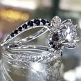 thumbnail image 2 of EOEMY Fashion 925 Silver Filled Ring Women Sparkly Cz Zircon Jewelry Gift Sz 6-10-10, 2 of 2