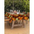 thumbnail image 2 of Outdoor Tablecloth with Umbrella Hole and Zipper, Sage Green Pumpkin Fall Rectangle Table Cloth 60x120 Inch Waterproof Tablecloth, Thanksgiving Maple Leaves Autumn Picnic Table Cover for Patio, 2 of 7