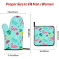thumbnail image 4 of Flamingo Ice Cream Fruit Oven Mitts and Pot Holders Sets for Kitchen 4 Pcs 7"X11" Heat Resistant Baking Cooking, 4 of 6