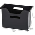 IRIS USA, Medium Desktop File Box, Black, Set of 5