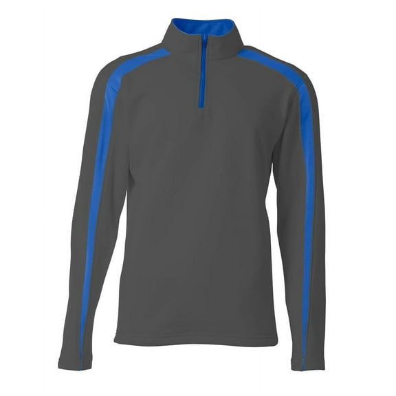 A4 Spartan Fleece Quarter Zip For Men in Graphite Royal | N4005