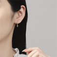 thumbnail image 3 of Cross Dangle Drop Earrings for Women 925 Sterling Silver Cubic Zirconia Small Hoop Earrings Hinged Huggie Hoops Dangling Christmas Jewelry, 3 of 5