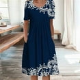 thumbnail image 5 of Elegant Dress Women Casual Temperament Dress Women Short Sleeves Loose Dresses Weekend Holiday, 5 of 8