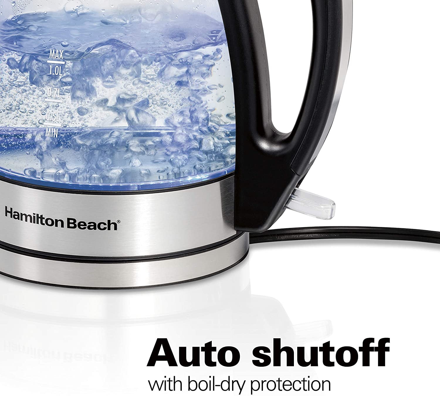  Hamilton Beach Smart Electric Tea Kettle & Water Boiler, Works  with Alexa, 1.7 Liter, Fast Boiling 1500 Watts, Cordless, Keep Warm,  Auto-Shutoff & Boil-Dry Protection, Stainless Steel (41036): Home & Kitchen