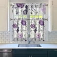 thumbnail image 3 of Vintage Country Curtains 36 Inch - 3 Panel Rustic Bloom Set with Bohemian Wildflowers, Rod Pocket Kitchen Window Drapes for Farmhouse Style, 3 of 6