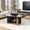 Coffee Table Black, variant on Euroco Modern Light Luxury TV Stand and Coffee Table Set of 2, Modern TV Console,Wood Center Tables with Spacious Top, Storage Cabinet & Open Adjustable Shelves for Living Room